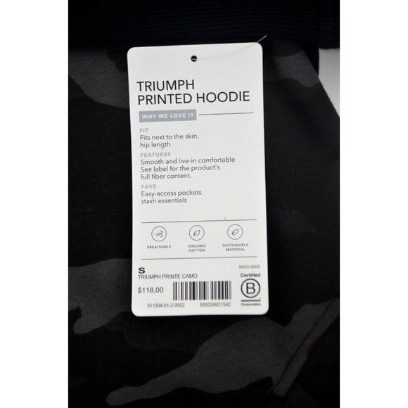 ATHLETA Women's Full Zip Triumph Camo Printed Hoodie SIZE‎ SMALL Camo NWT - Picture 12 of 12